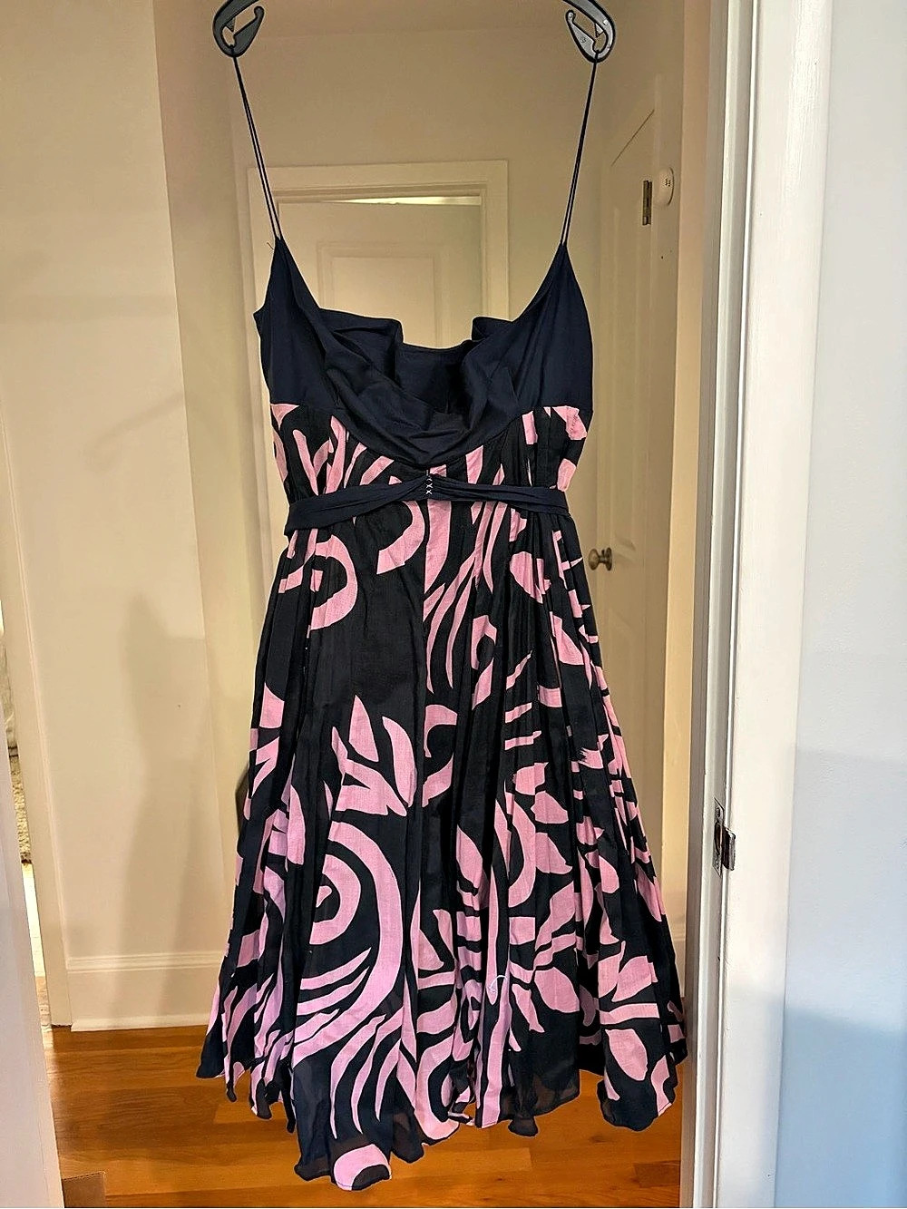 Samantha Treacy Abstract Print Midi Dress Size 12 NWT